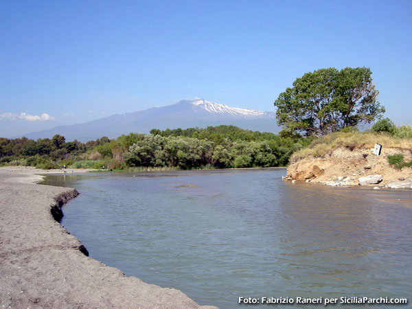 La foce del fiume Alcantara [click per ingrandire l'immagine]